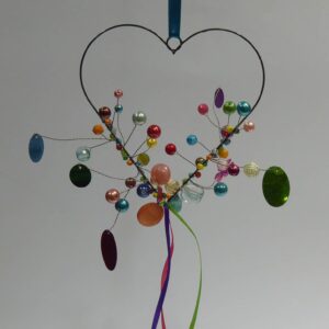 Perlen-Herz bunt