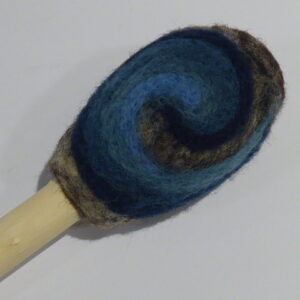 Trommelstock Wolle blau
